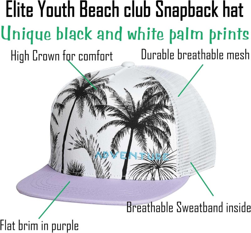 EDTREK Elite Youth Adventure Snapback Hat for Big Kids Surf Hat - Beach Hat - Hiking Trucker Hat - Golf Hat - Image 4